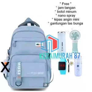 Tas ransel sekolah anak remaja SD SMP karakter music BANYAK BONUSNYA tas ransel