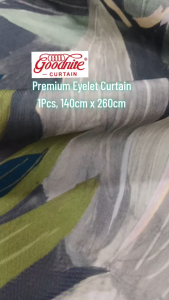 Goodnite Modern Designer Premium Eyelet Readymade Curtain - 60% Blackout - Green.