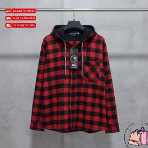 Kemeja Hoodie Flanel Pria Jumbo Oversize Big Size XXL–XXXXL | Flannel Kotak Tebal Premium Casual