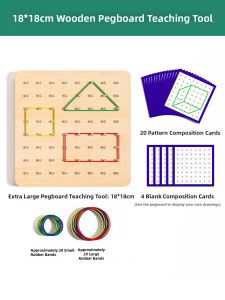 Montessori Geometric Pegboards Kindergarten Material
