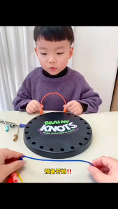 Kid Rope Knots Challenge Puzzle Toy Children Logic Training Decryption Strategy Parent-Child Interactive Table Game Party Home Unlock challenge Board Games