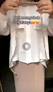 MYX Store Polos Kotak Ikat Pinggang Rantai Import Belt Fashion Wanita Gesper Sabuk Gold Gaun Terbaru