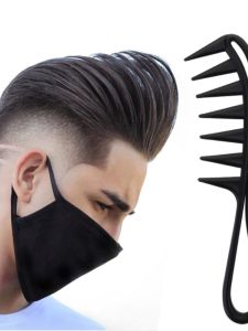 Large Tooth Comb Wide-Tooth Comb Men and Women Retro Oil Head Back Head Styling Special Long Hair Hair Curling Comb Hair Comb Texture Comb