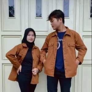 (COD) Jaket Couple Kemeja Semi Parka Trucker Premium Size Lengkap M L XL XXL By Arstorepremium