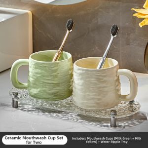 Baroquehouse | Luxury Design Couple Toothbrush Tumbler with Storage Shelf