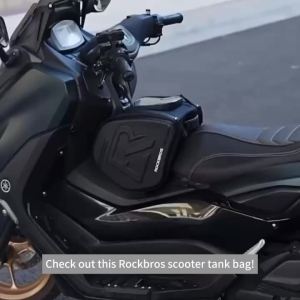 RockBros | Scooter Fuel Tank Bag EVA Hard Shell Motorcycle Tunnel Pedal Bag Saddle Bag for Yamaha XMAX 125 250 300 400 NMAX 125 155 160