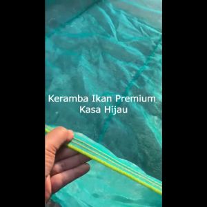 Termurah Keramba Ikan Premium waring jaring kasa hijau untuk bibit ikan larva ikan ukuran 2x2x1