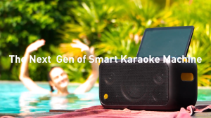 Ikarao Break X1 Karaoke Machine with 13.3" Lyrics Display Screen 460W Bluetooth Speaker All-in-One Karaoke System with 2 Wireless Self-Charging Microphones HDMI TV Support Party & Home Entertainment