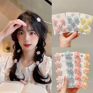 5pcs Cute Mini Peach Blossom Hair Clip Hairpin Accessory for Sweet Girls
