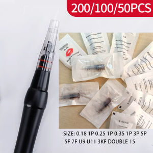 "Available" 50/100pcs Permanent Makeup Round Eyeliner Pencil Barrel Eyebrow Bleaching Lip Tattooing Machine Accessories U11p/3p/5f/7f Permanent Tattooing Supplies