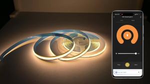 Tuya Smart Life WiFi COB LED Strip 12V 1m 2m 3m 4m 5m Warm White Flexible Dimmable Light 3000K-6500K for Alexa Google Assistant