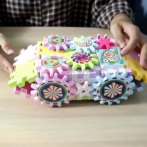 Lego xếp hình-bộ lắp ráp lego động cơ bánh răng có thể chuyển động cho bé .Lego LABUBU 83 chi tiết.