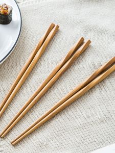 Natural Bamboo Chopsticks 22.5cm Sharp Point Anti-slip for Restaurant Use Sushi Shop Commercial Use Home Use Creative Japanese Style