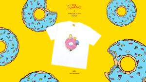 Original ADLV Simpsons Family Members LIMITED EDITION donut short-sleeved Korean men and women couples wild new 100% authentic T-shirt