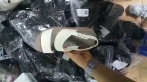 Sandal Cross đế xuồng Booklym mid cao 5cm quai bấm cho nữ màu trắng