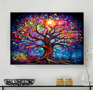 1000pcs Extra Large Jigsaw Puzzle for Adults & Families - Vibrant Tree of Life Design with Thickened Edges Challenging Game