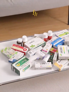 THE Medicine Box Foldable Medicine Storage Box Multipurpose Compartment Emergency First Aid Kit
