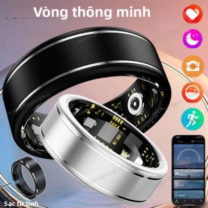 Nhẫn Thông Minh Theo Dõi Sức Khỏe 2025 Đo Nhịp Tim Oxy Máu Máy Đếm Bước Chân Theo Dõi Calo Nhắc Nhở Tin Nhắn Chất Liệu Hợp Kim Đa Chức Năng Dành Cho Nam Và Nữ