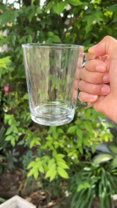 แก้วน้ำใสมีหูจับ UG-394 (ราคาใบละ) แก้วน้ำทนร้อน80องศา