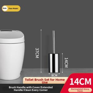 Luxury Freestanding and Wall-mounted Covered Toilet Brush Set Stainless Steel