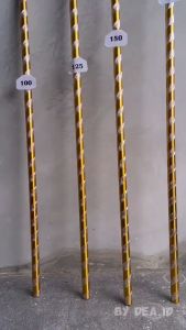 [DEASHOP] [75 CM & 125 CM] BATANG GORDEN FULLSET BATANG ROLLET GORDEN SOKA GOLD SILVER BLACK ULIR KRISTAL - FULLSET TIANG GORDEN