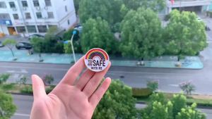 You Are Safe With Me Rainbow Enamel Pin Inspirational Text Lapel Brooch Badge Positive Affirmation Jewelry Gift for Backpack