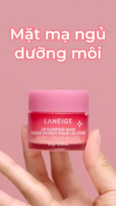 Son Dưỡng Môi Laneige Lip Sleeping Mask 3g/20g - Dưỡng ẩm sâu ban đêm tái tạo môi mềm mịn làm mờ nếp nhăn và loại bỏ da chết hiệu quả. Hương trái cây dịu nhẹ giúp môi sáng hồng tự nhiên căng mọng suốt 24h
