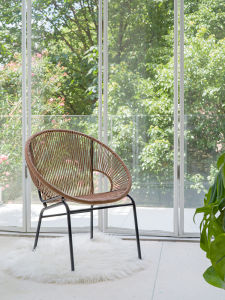 Outdoor Vine Chair Set: Simple White French Style for Adults Ideal for Balcony or Patio Decorating with Double Weave Option