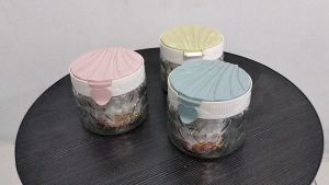 HATAYASHOP - TOPLES KACA ISI 3/BOTOL KACA BENING