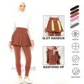 Jasmine Sportwear - Celana Legging Rok Olahraga Wanita High Waist Slot Handuk. 