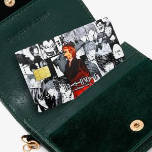 KULECHAOWAN | Japanese manga Death Note Anime Spend or Save Funny Shell On Off Ultra Thin No Fade Sticker Skin Cover Film for Debit Credit