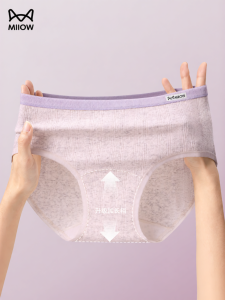 MiiOW | Pure Cotton Antibacterial Extended Gusset Seamless and Breathable Womens Underwear