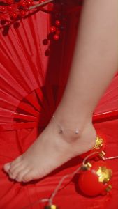 DAVINA Ladies Castore Anklet Sterling Silver 925 - Gelang Kaki Wanita Perak S925 Planet Bulat