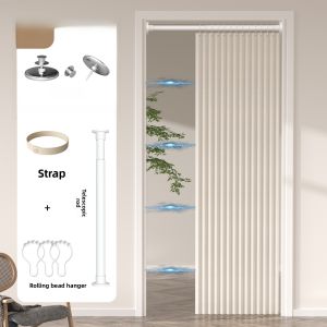 High-End Foldable Magnetic Door Curtain Room Partition Kitchen No-Punching Air Conditioner Windproof New 2024 Model