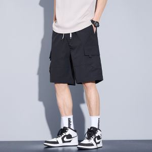 MiiOW | กางเกงขาสั้นผ้าไหมน้ำแข็งบางสำหรับผู้ชาย กางเกงขายาวทรงหลวมระบายอากาศได้ดีแห้งเร็ว ใส่ไปทำงาน กางเกงขายาวลำลองฤดูร้อน