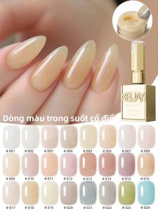 Sơn Gel Móng Tay Màu Trong Suốt 24 Màu 15ML Bán Vĩnh Cửu Làm Khô Bằng Đèn UV/LED Dùng Cho Nghệ Thuật Làm Móng DIY Salon Tẩy Được Bằng Dung Dịch Ngâm.