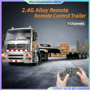 Remote Control Engineering Transport Truck Toy Extended Trailer Outdoor Activities