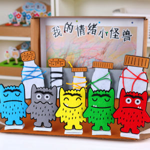 Fabric No-Sew Storybook Handmade DIY for Kindergarten Reading Zone Middle And Large Class Language Area Emotional Monster