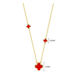 New Pure Silver Four Leaf Clover Necklace Womens Choker Luxury Minimalist High-End Feeling Ins Clavicle Chain Birthday Gift