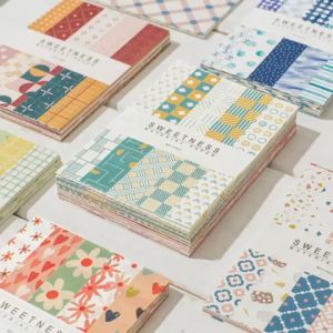 {Ready Stock} 50 pcs Retro Material Paper Journal Album DIY Scrapbooking Design Sticker School Stationery