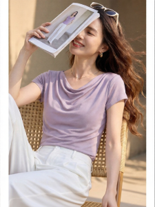 Misoshine | French Style Dangling Collar Youthful Matchable T-shirt