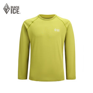 Mens Long Sleeve Fitness T-Shirt Quick Dry Outdoor Climbing Running Base Layer Top Black Ice Brand Sports Wear
