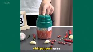 Portable Electric Mini Food Processor with 6-Blade Design - Garlic Vegetable & Meat Chopper