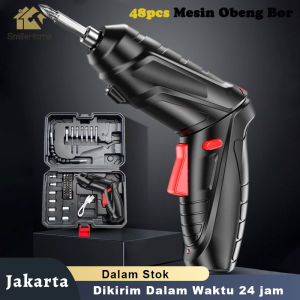 [COD] 48PCS Obeng Listrik / MESIN BOR Listrik / Baterai Cas Tanpa Kabel Mini Portabel 3.6V Mesin Obeng Listrik BESI KAYU Bor Baterai Tangan Nirkabel bor Bit Cordless Screwdriver Drill Set with LED light Lampu