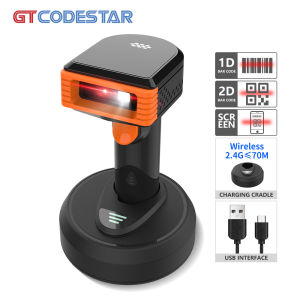 GTCODESTAR GT-3303H ซูเปอร์มาร์เก็ตมือถือแบบมีสายไร้สาย2.4กรัม1D 2D เครื่องสแกนบาร์โค้ดที่มีฐาน Charing เลเซอร์ราคาบาร์โค้ด Qr Code Reader สแกนเนอร์
