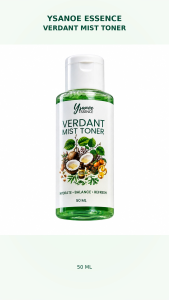 Ysanoe Essence Verdant Mist Toner 50ml Herbal Facial Spray Coconut Formula Deep Clarifying Pore Refining Botanical Tonic Daily Face Treatment Natural Glowing Skin Lightweight Hydration Pure Complexion