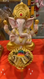 #BC01-5 ของไหว้พระพิฆเนศแบบถูงทอง (แถมฟรีธูปสีเหลือง)