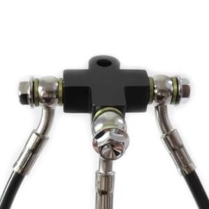 Pembagi Ledeng Rem Cabang 3 Universal Kunci 10 Cabang T Konektor Selang Rem