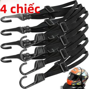 Dây Thun 90cm Dây Đeo Mũ Bảo Hiểm Xe Máy Có Thể Điều Chỉnh Dây Đeo Cố Định Lưới Hành Lý Cho Ghế Sau Phụ Kiện Xe Máy