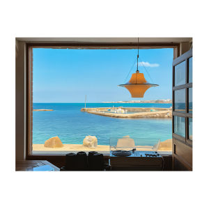 Scandinavia Phong Cách Jeju Đảo Hướng Biển Vải Nền Trang Trí Tường Trang Trí Phòng Ngủ Phòng Đổi Mới Treo Vải Trắng Tường Chặn